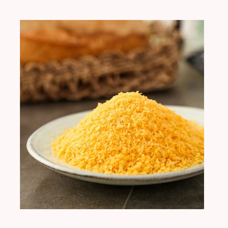Baked Food Bread Crumbs Panko 5 mm Dried Needle Shape Yellow Breadcrumbs