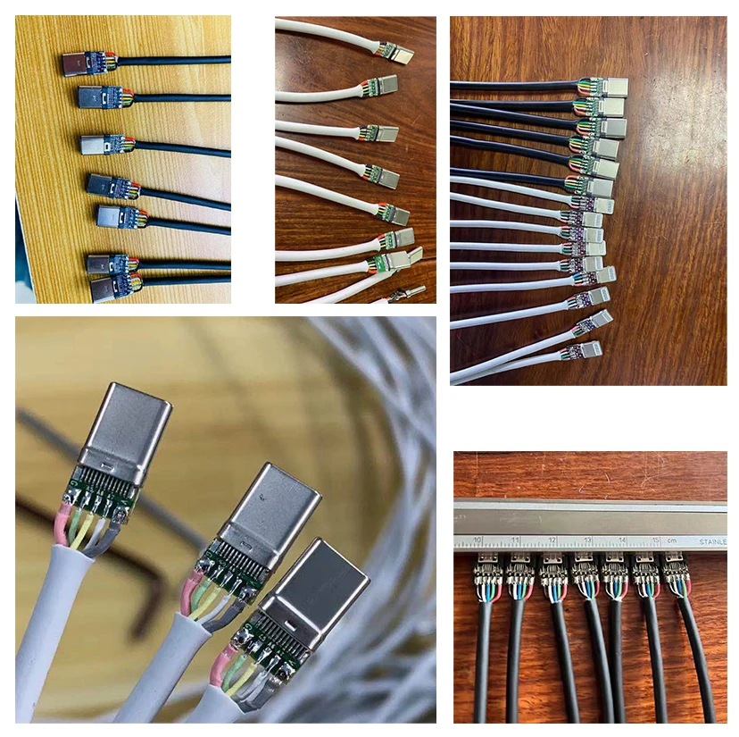 charge wire cable manufacturing machinery automatic USB micro type-c iphone connector soldering machine