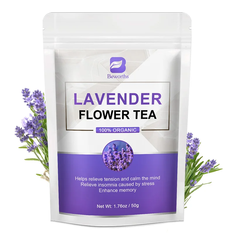 Private Label 50g Tension Relax Lavender Tea Natural Herb Flower Tea Flavored Tea for Sleep
