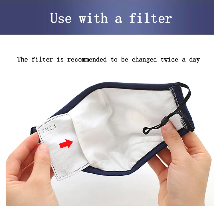 Unisex mouth muffle face cover cotton fabric activated carbon Washable cloth protection m+ask pm25 filter shield Reusable musk