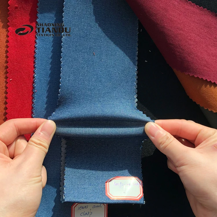 Wholesale Solid NR bengaline fabric 220gsm Nylon/rayon stretch lam lam fabric