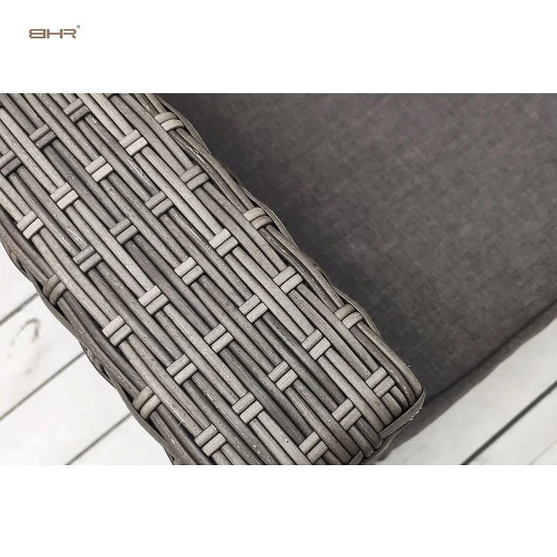 BHR high quality 4 piece garden rattan wicker patio sectional indoor outdoor sofa set