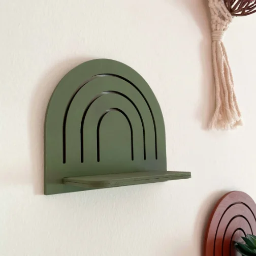 Small Wall shelf Wood Rainbow Shelf Wall Plant shelf