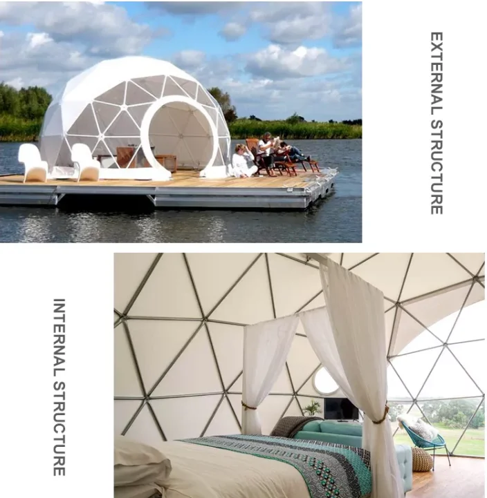 Factory Direct Sale Spherical Sun Room Garden Outdoor Glass House Garden Camping Tent Anti Noise Insulated Dome Gazebo