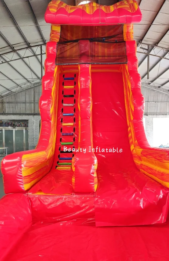 Commercial PVC 25ft tall grade inflatable water slides backyard inflatable water slide with swimming pool for adult
