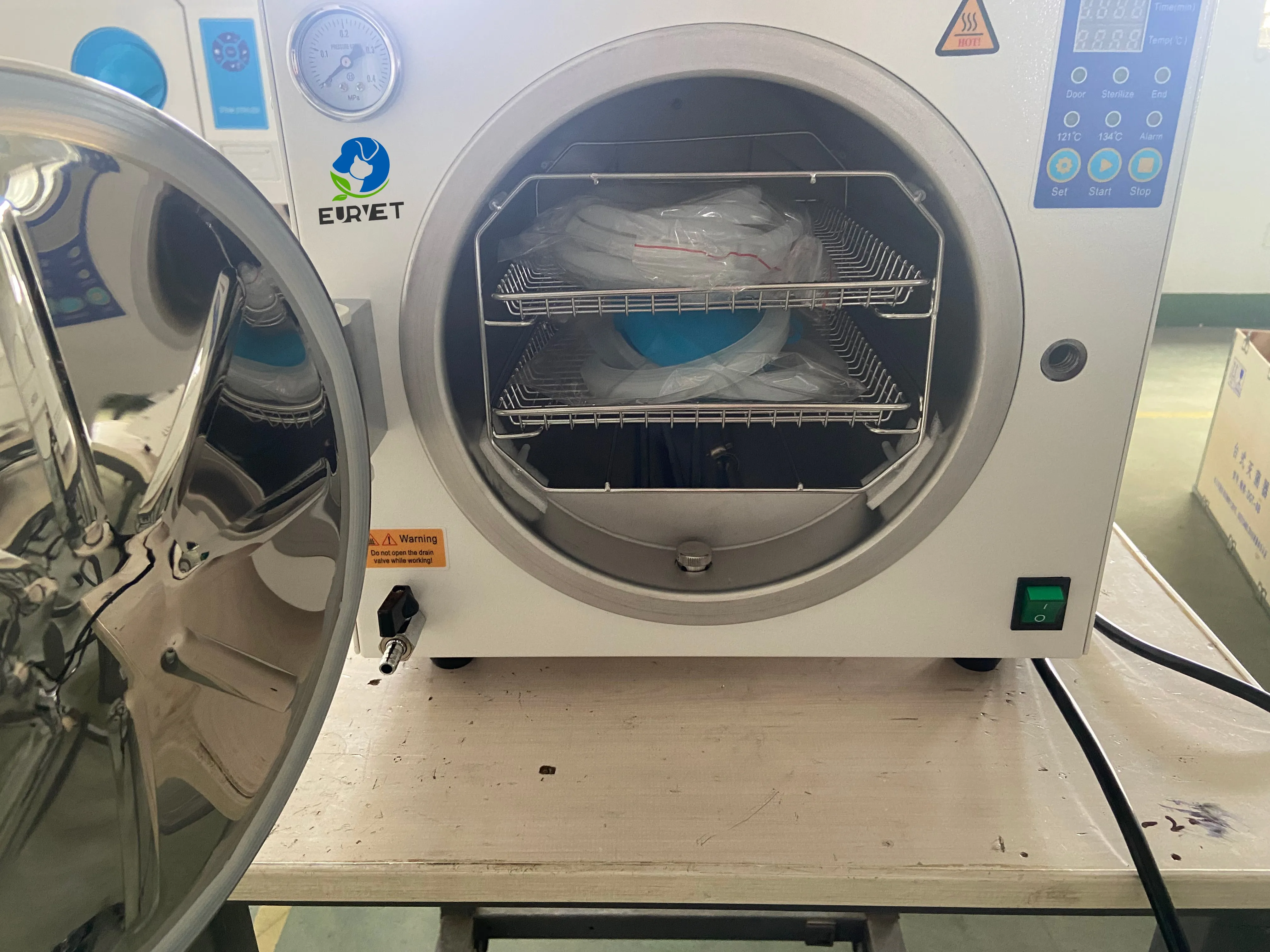 EUR VET Professional Small Capacity Clinic Desktop Dental Autoclave Table Top Steam Sterilizer Class N Autoclave