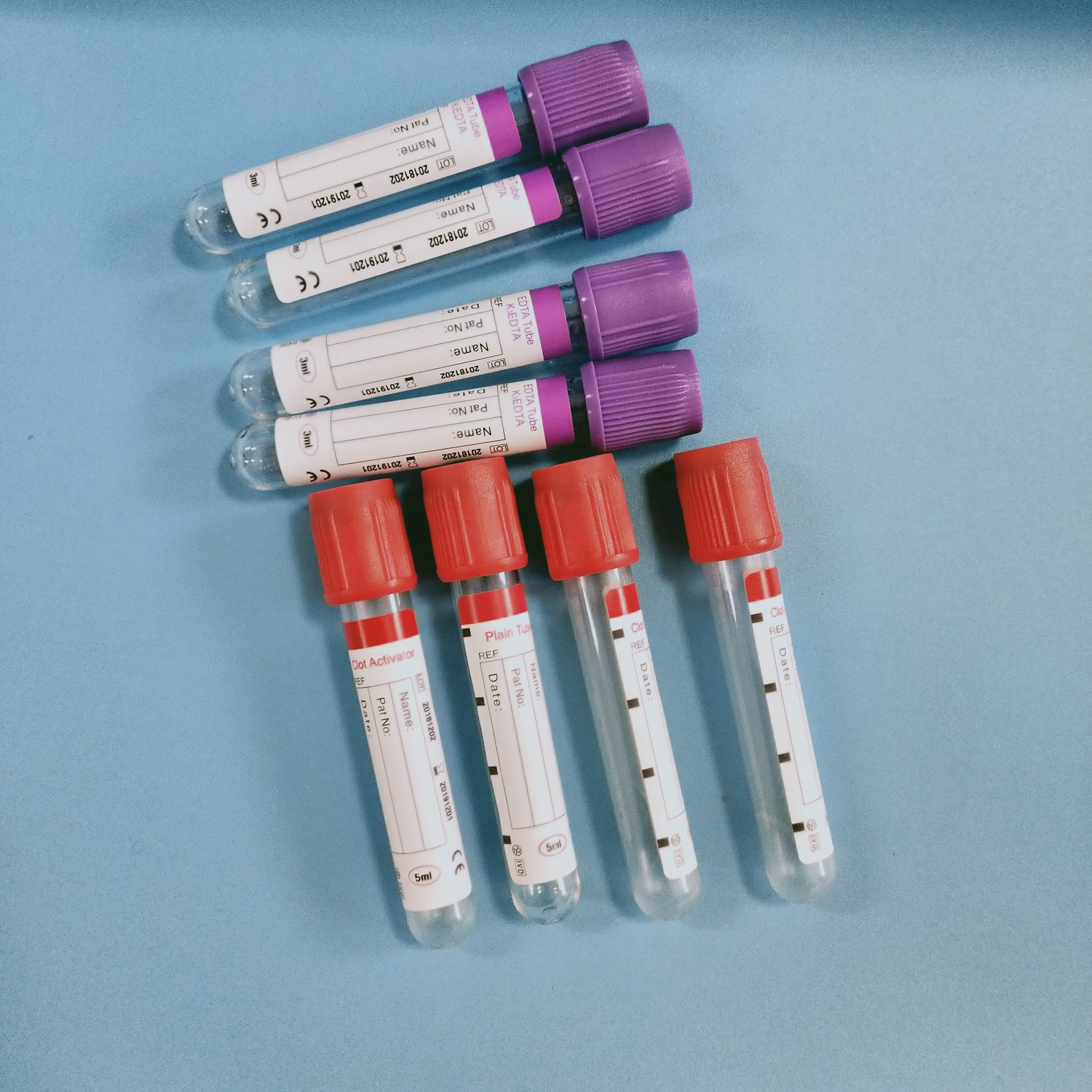 Cheap price Purple cap glass test tube vacuum blood collection tube edta k2 k3 5ml blood tube