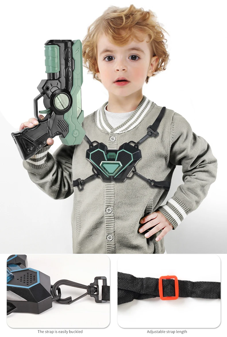 Luminous diode laser shooting target set2pcsGun with laser sensor shielded infrared digital toy for kids pistol laser sale