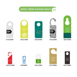 Custom design printing die cut do not disturb hotel door hanger hang tag with hook