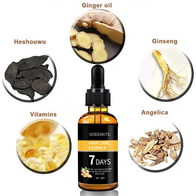 Hot Sale Natural Ginger Hair Care Essence 7 Days Strengthen Thickening Hair Nutrient Solution Growth Oil