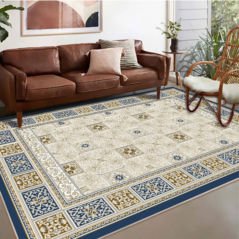 Carpets Persian Vintage Carpet for Living Room Bedroom Mat Non Slip Area Rugs Absorbent Boho Ethnic Retro Carpet