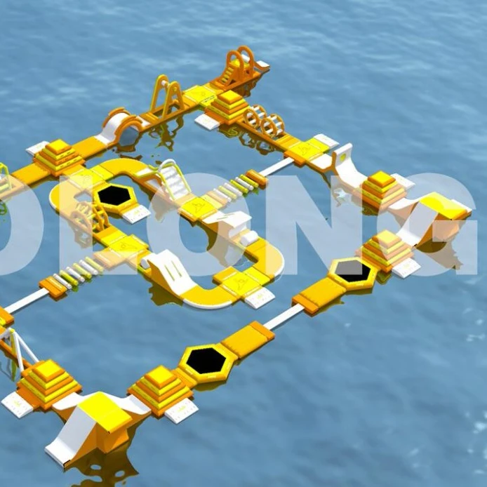 Wolong New colorful inflatable floating water park TUV CE commercial PVC design water park equipmentaccept customization