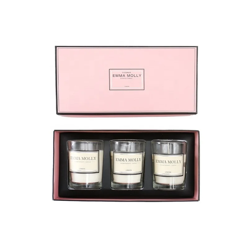 
Aroma Color Custom Luxury Scented Gift Set Boxes Packaging Glass Jars Holder Candle 