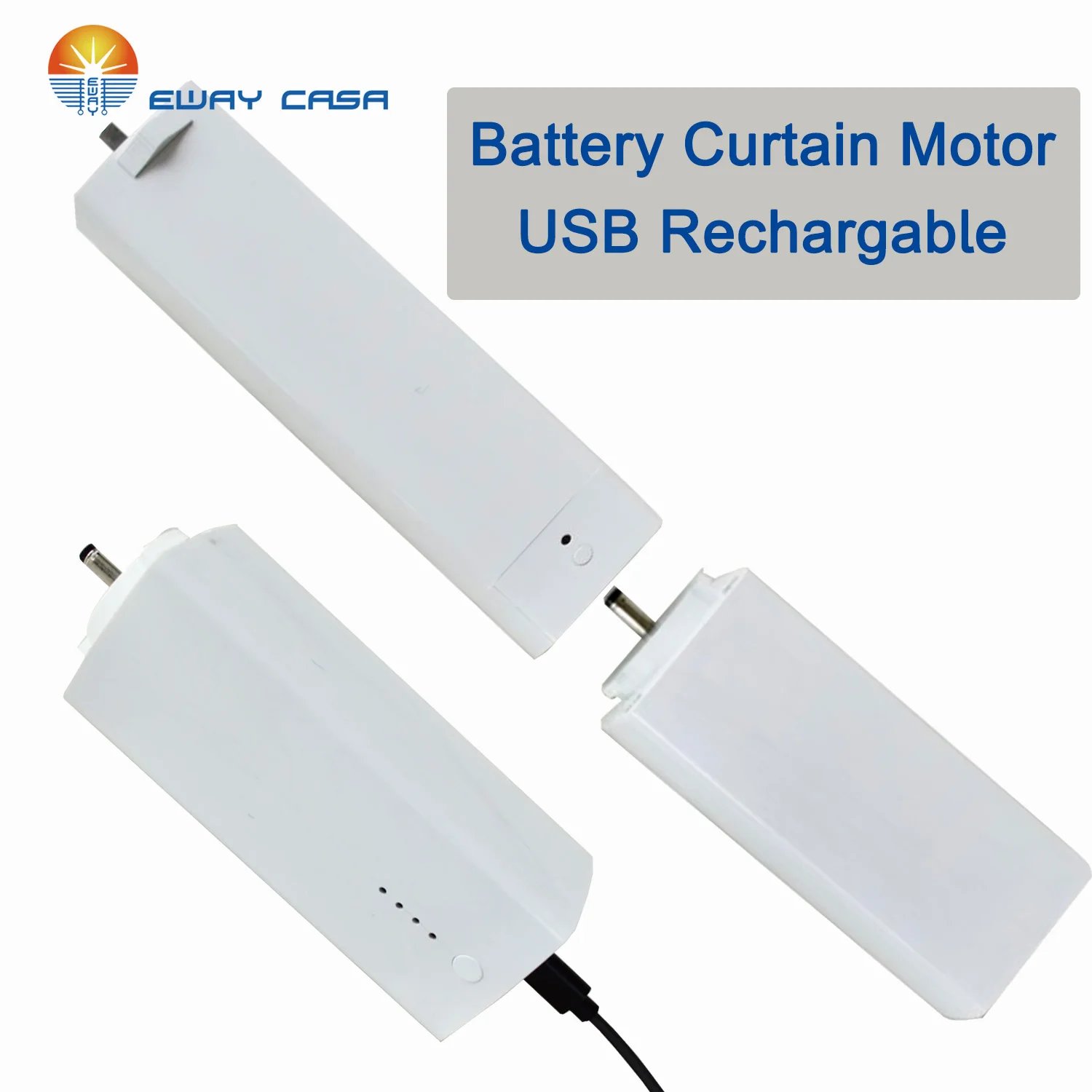 Smart Home Automatic Curtain System Electric Motor Track Battery Remote Control Electric Curtain Rail CM_JC50SLEU_1.2