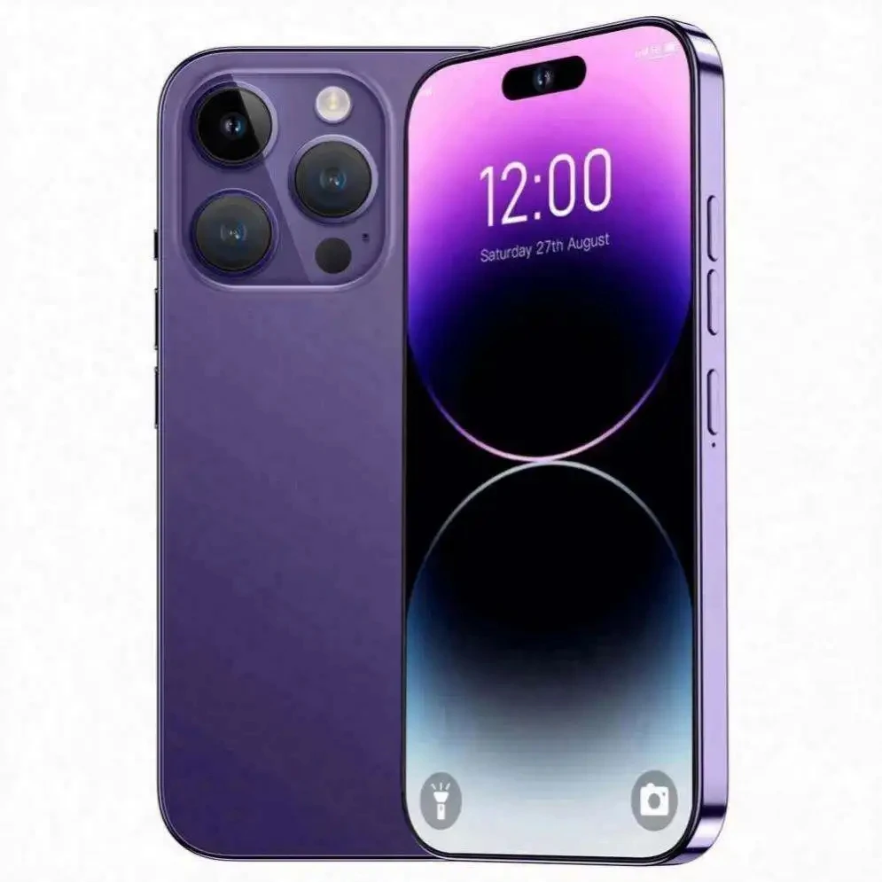 Оригинальный телефон I 14 13 Pro Max смартфоны 7 1 дюймов 8 ГБ + 256 10 ядер 5 г пусть сотовые телефоны с 3 камерой