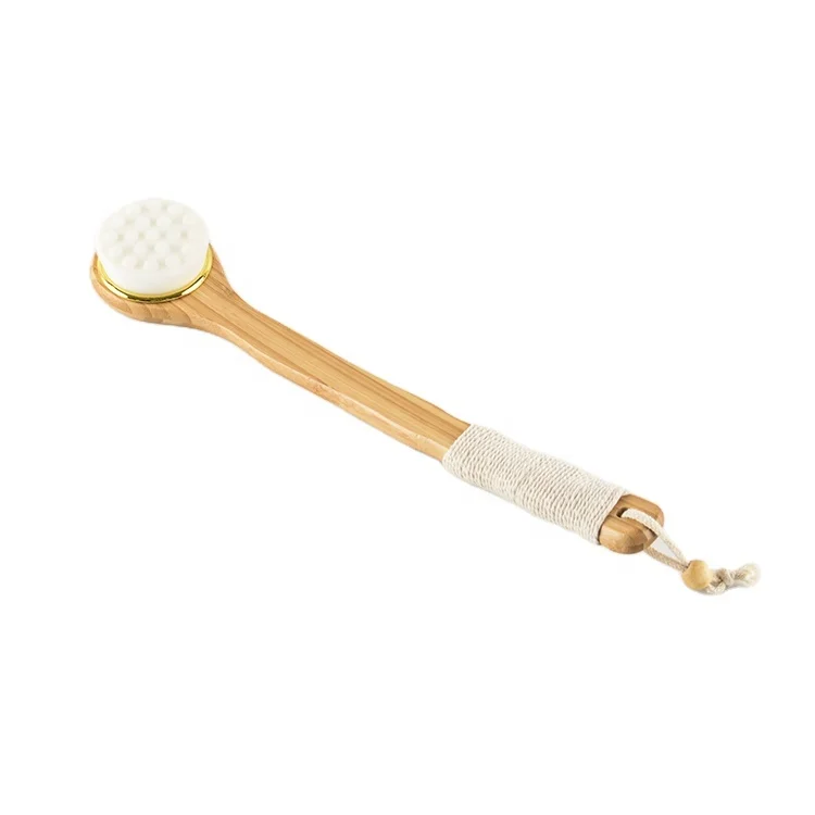 bulk production soft bristle silicone bath body brush sponge bath brushes back body bath brush for cleaning