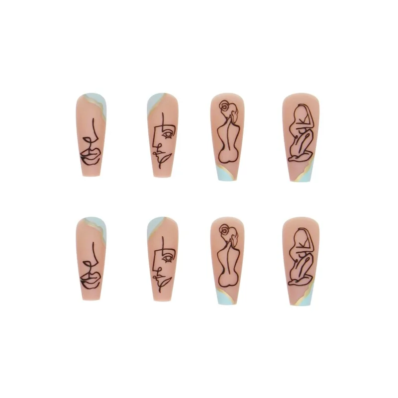 Long detachable ballet armor sexy finished products false luxury wholesale press on nails