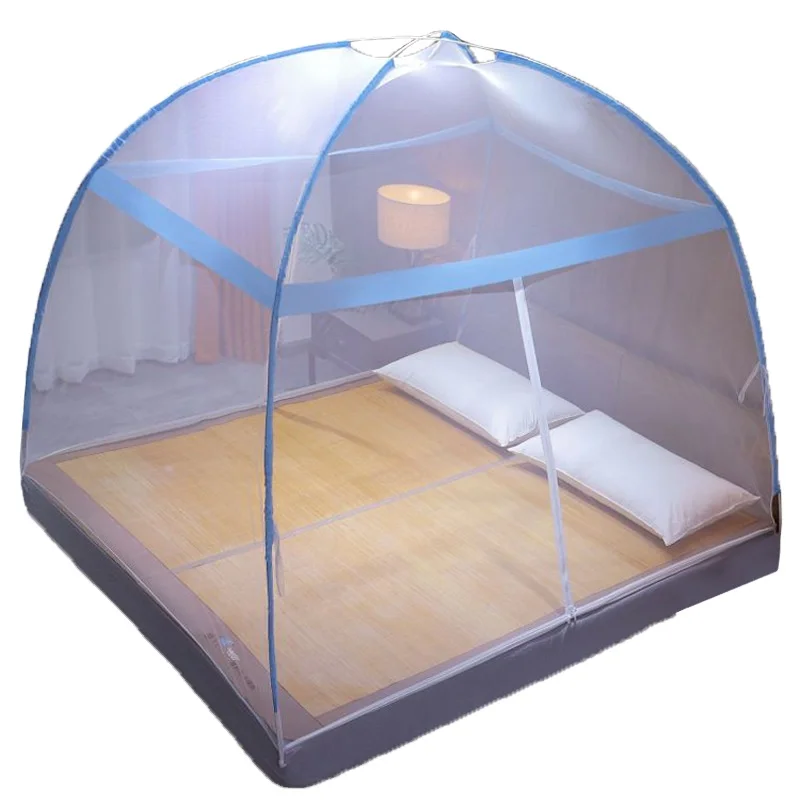 
Blue Dormitory Home Foldable Single Double Bed Foldable Mosquito Net for Sale 