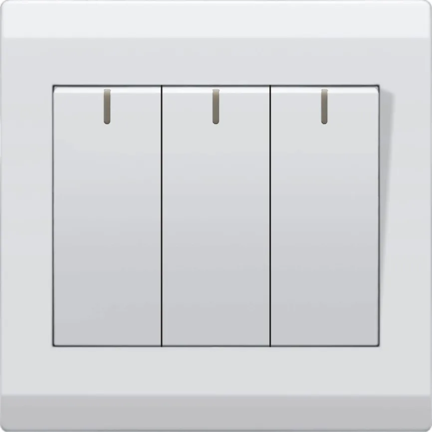K1.22 Series 3 GANG 2 WAY white wall switch