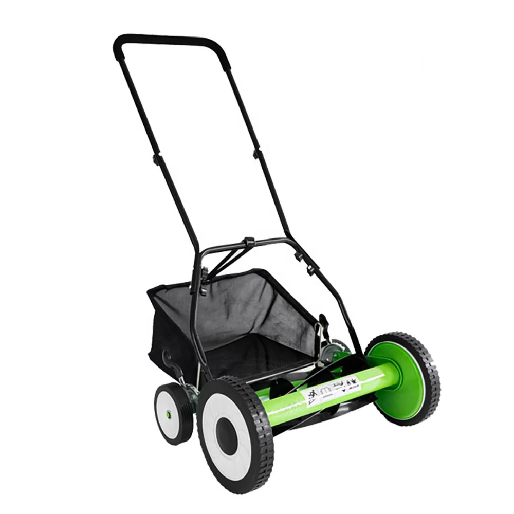 Scojet Garden Tools Hob 4 Wheels 16-20 inch Hand Push Lawn Mower Reel Mower Manual Cutting Grass Car