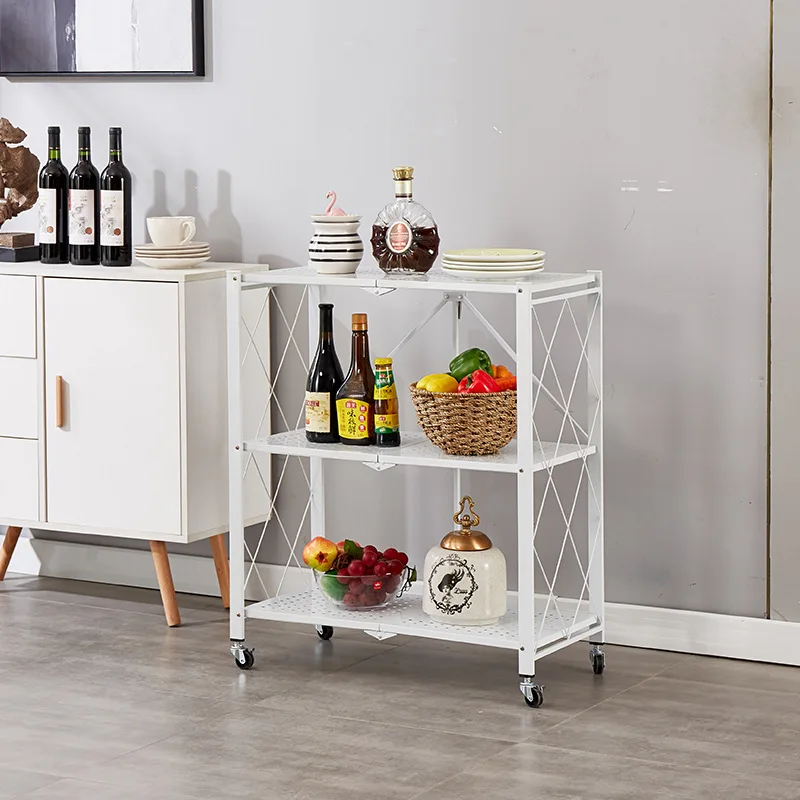 Collapsible stainless steel oven rack microwave oven cookware kitchen utensils grocery storage rack for household