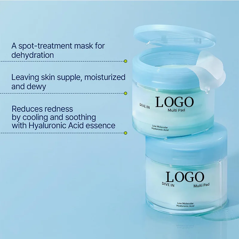 Hyaluronic Acid Toner Pads for Face (80 Pads) Moisturizing Facial Pads for Cooling, Soothing, Hydrating Spot Masking | Alcohol-F