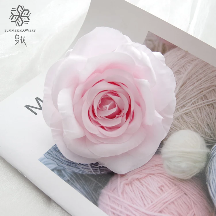 Valentines Day Artificial Rose Flower Real Looking Roses Artificial Fake White Silk Rose Green Wholesale