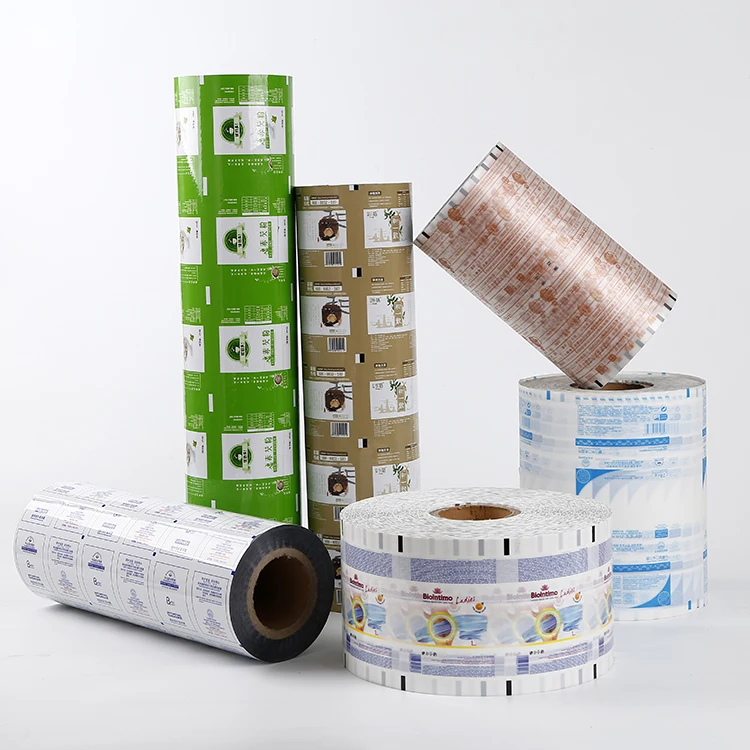 Soft Cream plastic film roll sachet roll film for baby skin care products packaging roll stock