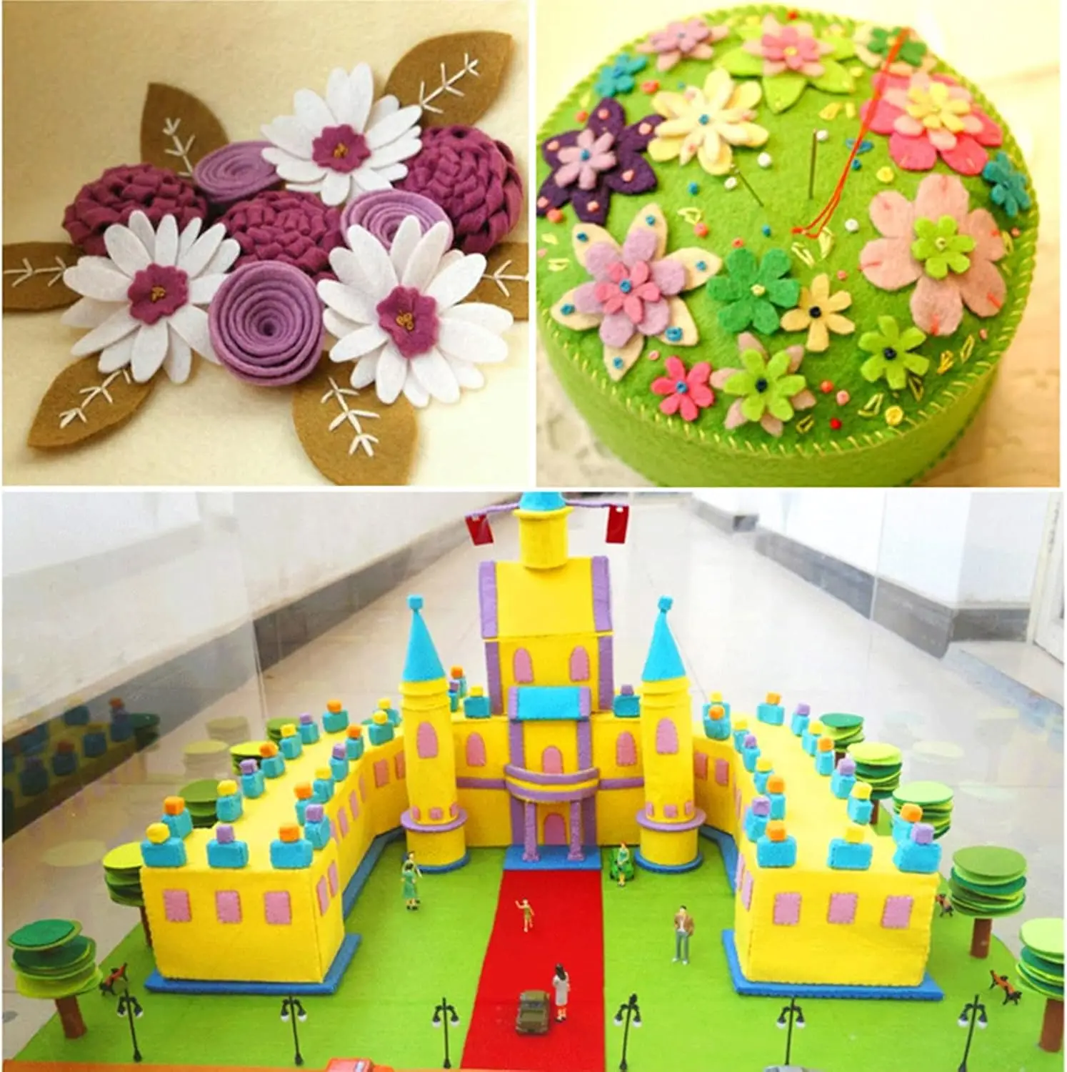 home decor 8x12in assorted colors stiff handicrafts other educational toys felt fabric sheet kit for kids diy