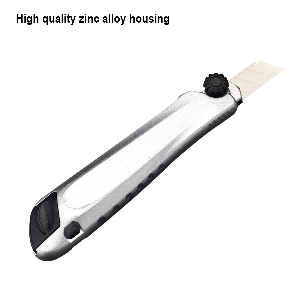 18mm PRO Metal Knife Metal Holder Professional Multi tool Office Cutting Tools Holder 6Pcs Blades Pocket Knife