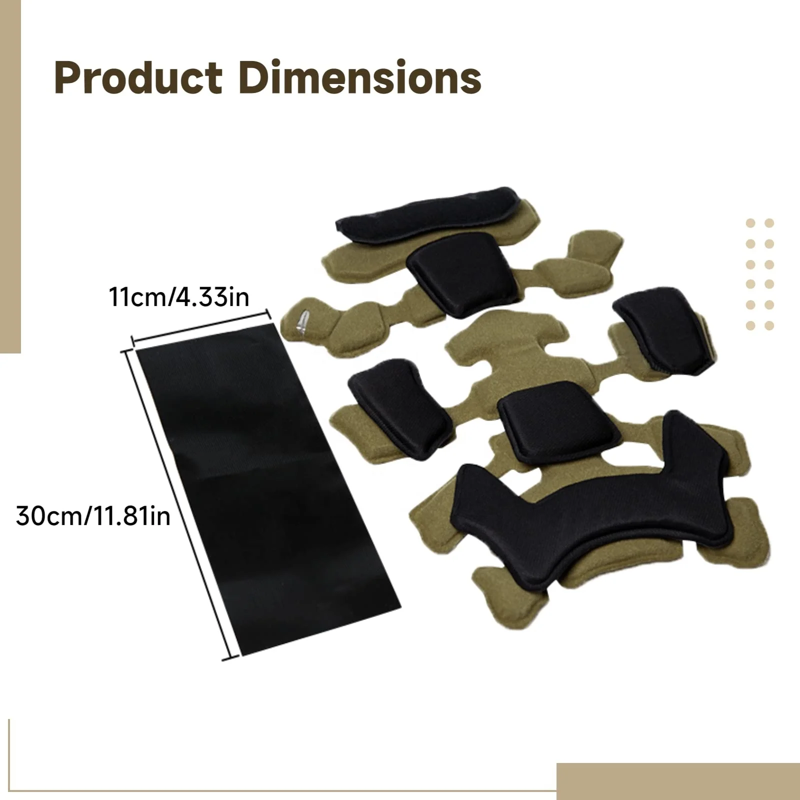 Comfortable Dual Layer Memory Foam Helmet Pad Absorbent Breathable Removable EVA Helmet Padding