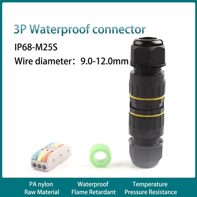 M25S IP68 Waterproof Wire Connector Spl 2/3 Pin 222/223 Electrical Cable Connector Terminal Adapter Plug-in connection LED Light