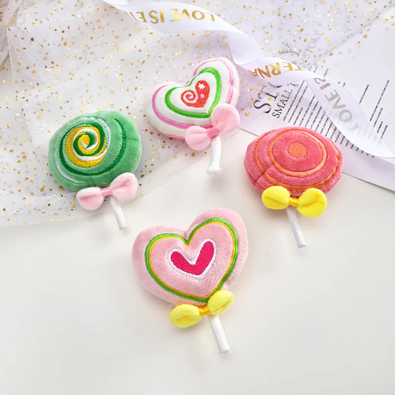 New love lollipop cotton doll handmade DIY hairpin plush brooch accessories material Keychain pendant