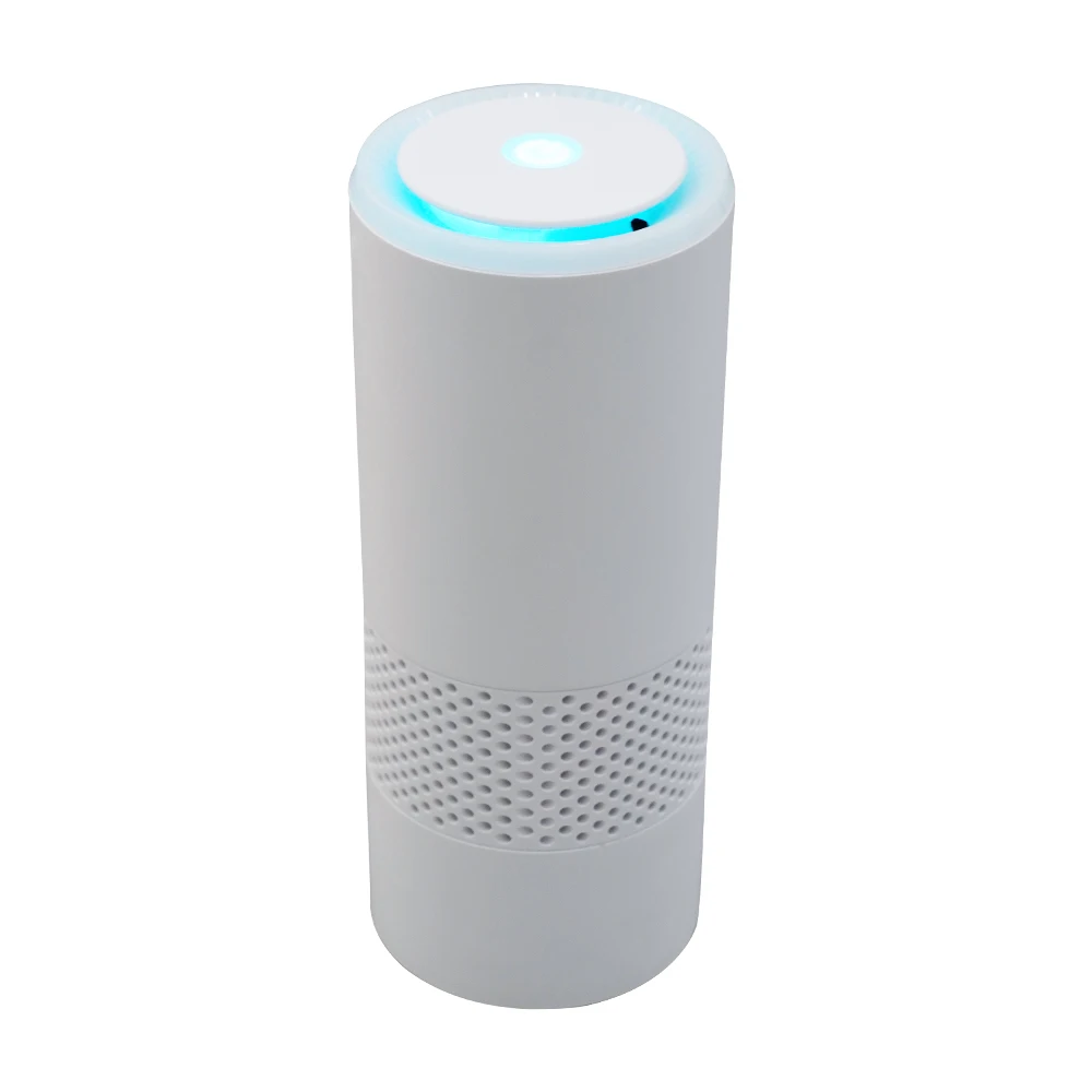 USB Rechargeable Negative Anion Ion Hepa Filter Led Light Car Air Purifier