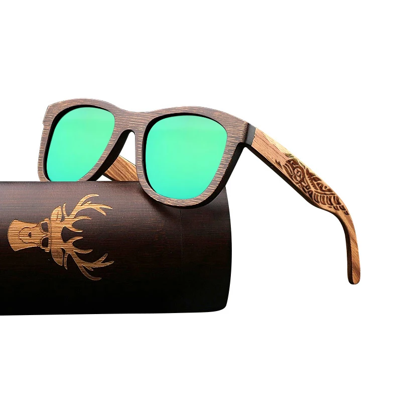 latest style low cost eyewear pure natural polarized unisex wood bamboo sunglasses