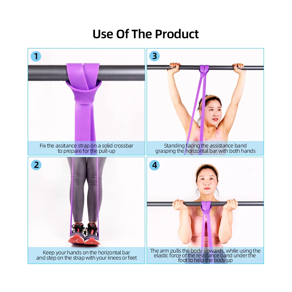 Custom Logo Fitness Elastic Rope Latex Exercise Pull Up Resistance Bands Thicken Yoga Training Resistance Band