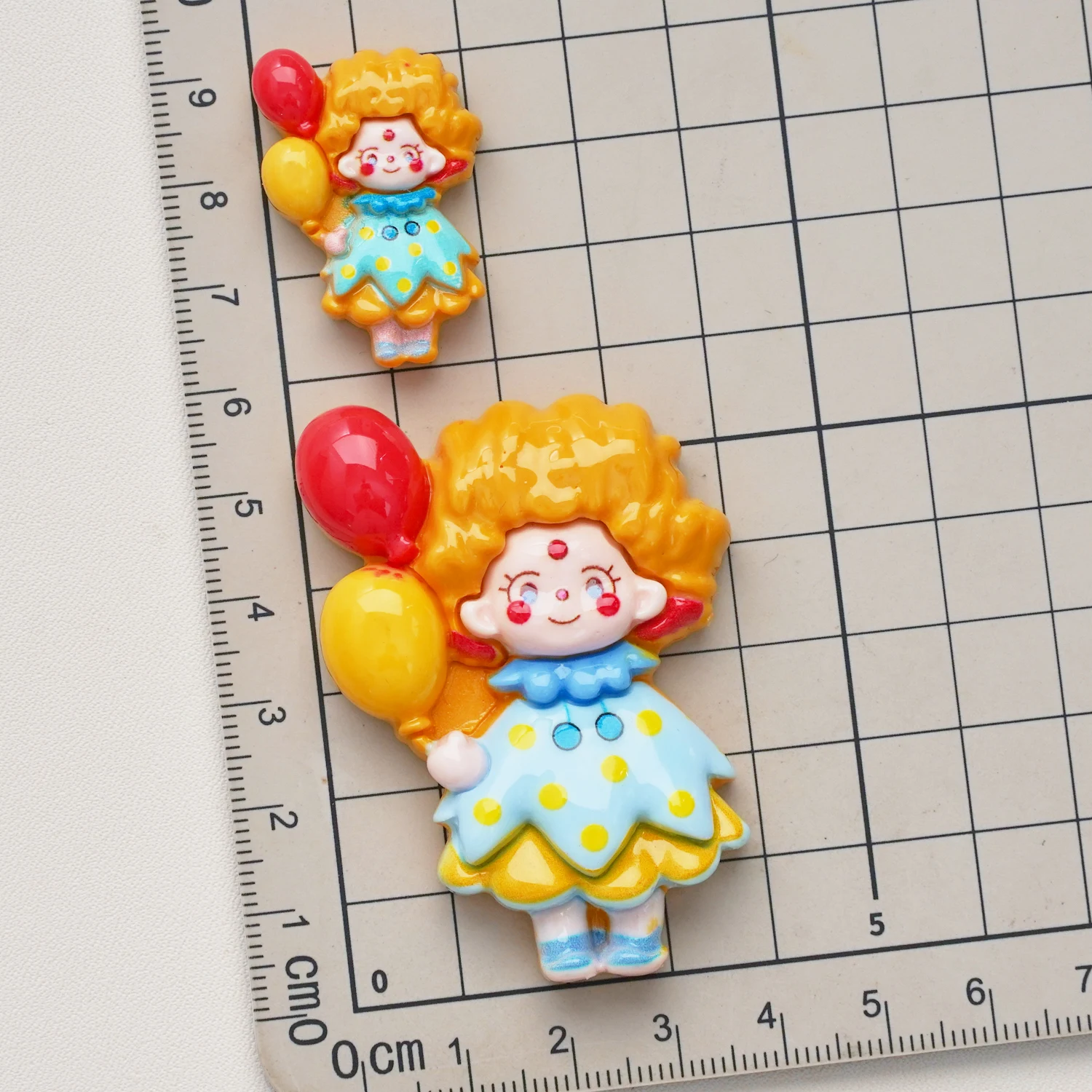Kawaii воздушный шар Клоун Девушка кремовый клей чехол для телефона из смолы поделки мультфильм аксессуары брелок кулон украшение дома