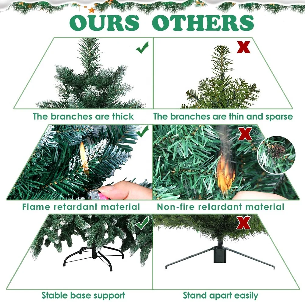 OurWarm Arbol De Navidad искусственные украшения для нового года 2023 X Рождественское украшение елка 10 футов роскошные подарки Рождественская