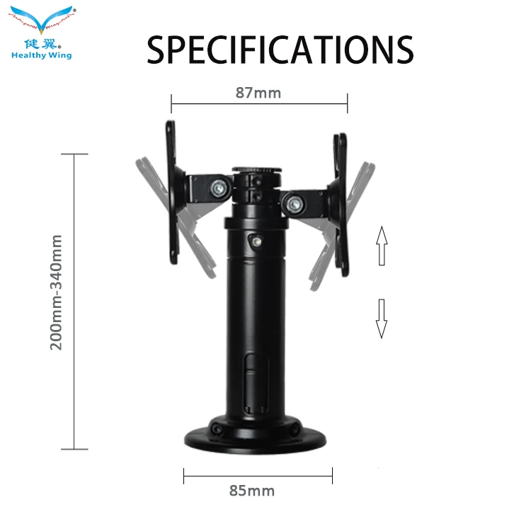 Height Adjustable Other Computer Accessories Aluminum Alloy Laptop Holder Stand And Lcd 2 Monitor Arm