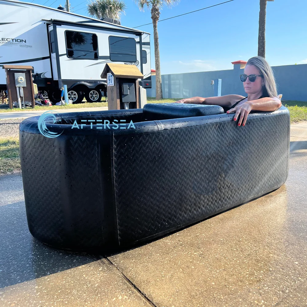 Iceman pro drop shipping OEM size inflatable ice baths cold plunge bath adult inflatable bath tub with pump