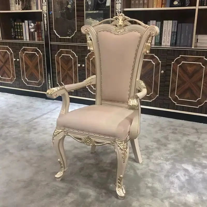 Роскошная домашняя высококачественная мебель для столовой из массива дерева под заказ Античный стиль большой стол с стульями