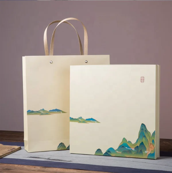 Chinese Zither  Yueqin Flute Incense Gift Set Wooden Incense Set Picturesque Landscape Incense Stick Box