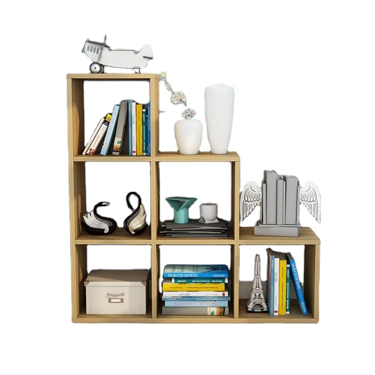 Living Room Furniture New Product Hot Selling Household Storage White Wooden Bookcase Bookshelf Ladder