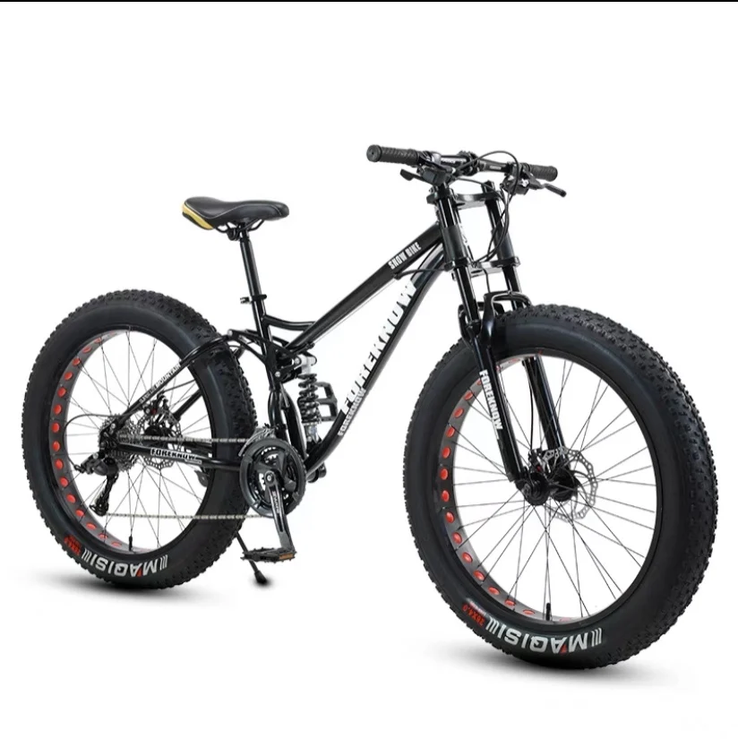 Full suspension 26 downhill  fat tire mountain bike steel bicycle
