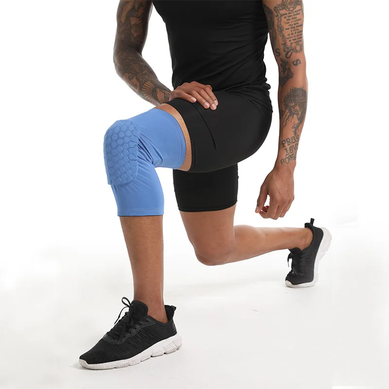 Moisture Wicking Honeycomb Knee Pads Breathable Non-Slip Basketball Knee Sleeves