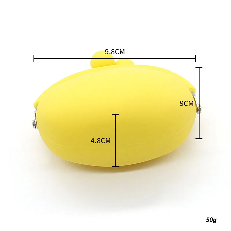 Eco-friendly silicone solid color mini storage coin pouch with UV print custom logo silicone coin purse