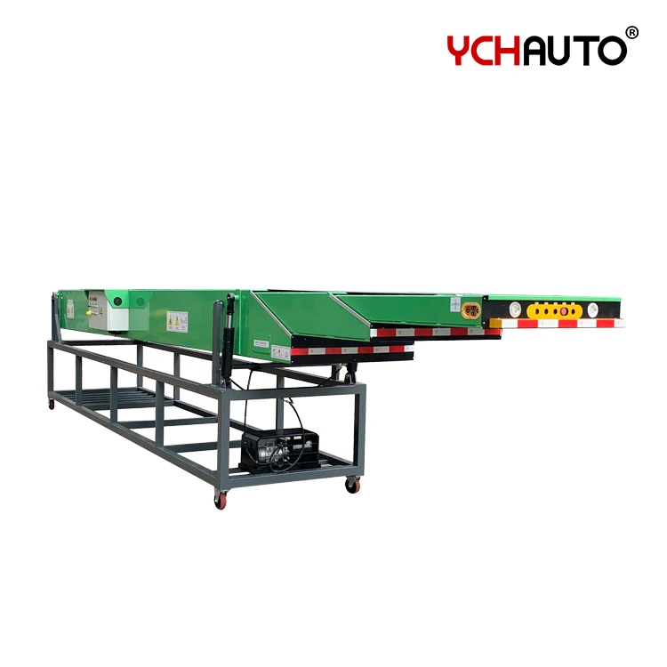 Container Loading Automated Flexible Telescopic Boom Conveyor With Carbon Steel For Outbound Logistics