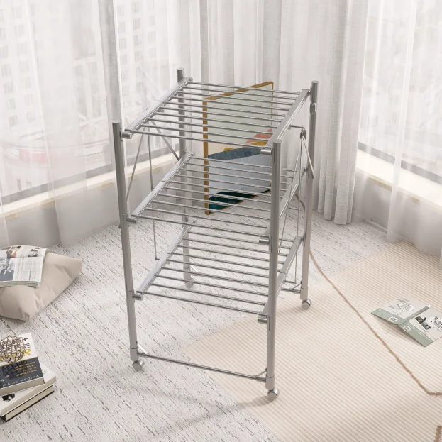 2023 new arrival Aluminum electrically Clothes Airer Dryer esay move small ECO clothes dryer for home wholesale OEM