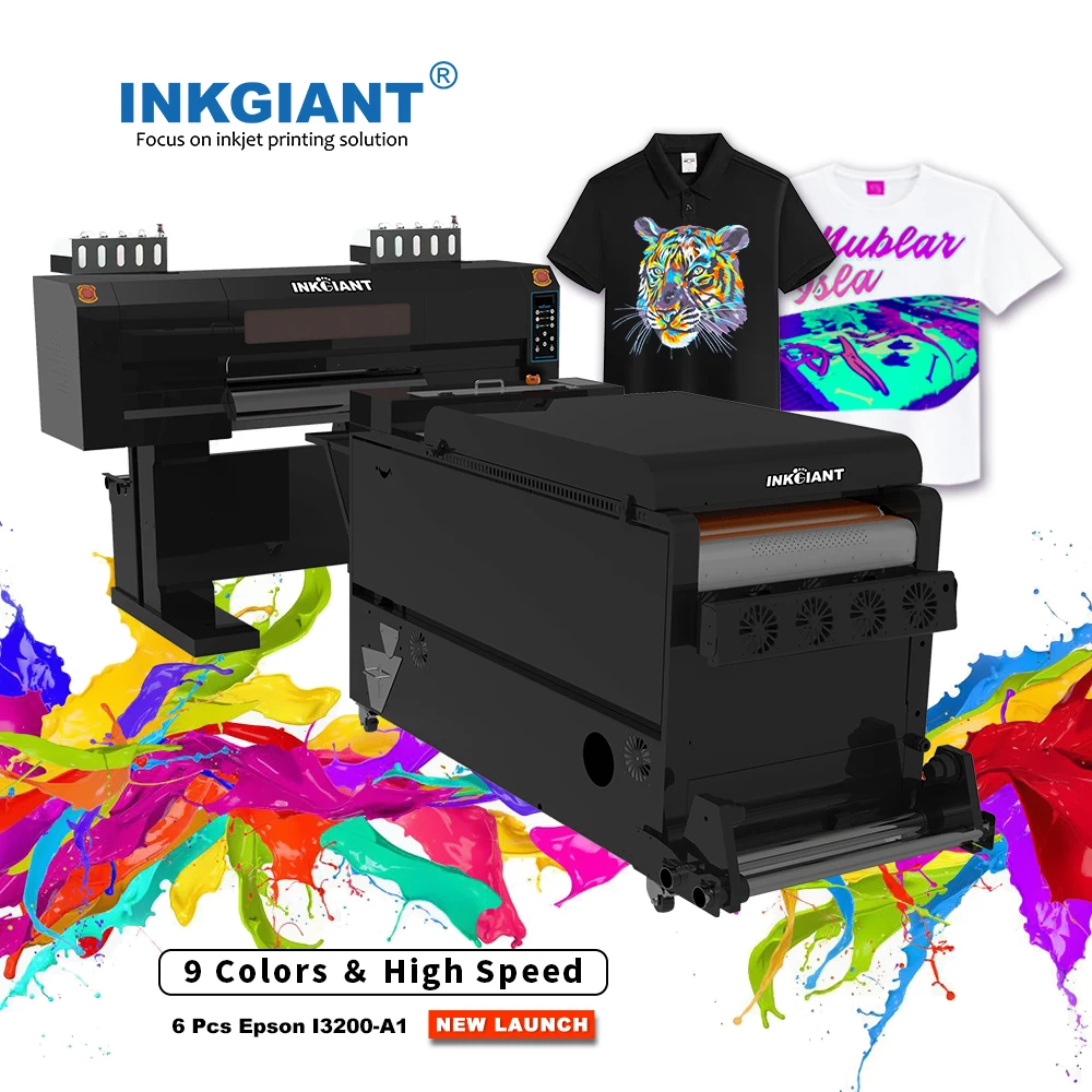 INKGIANT NEW LAUNCH 60cm DTF printer with 6 epson original I3200 printheads 8colors+white (speed 15-22 sqm per hour)