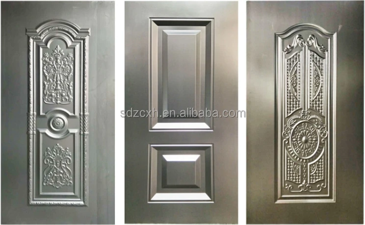 Designed Metal Door Skin sheet metal door design of Cold Rolled Stamped Steel Door Sheet for Ghana